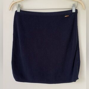 Vintage Tommy Hilfiger Skirt Women’s Medium 100% Cotton Navy Blue Knit Skirt